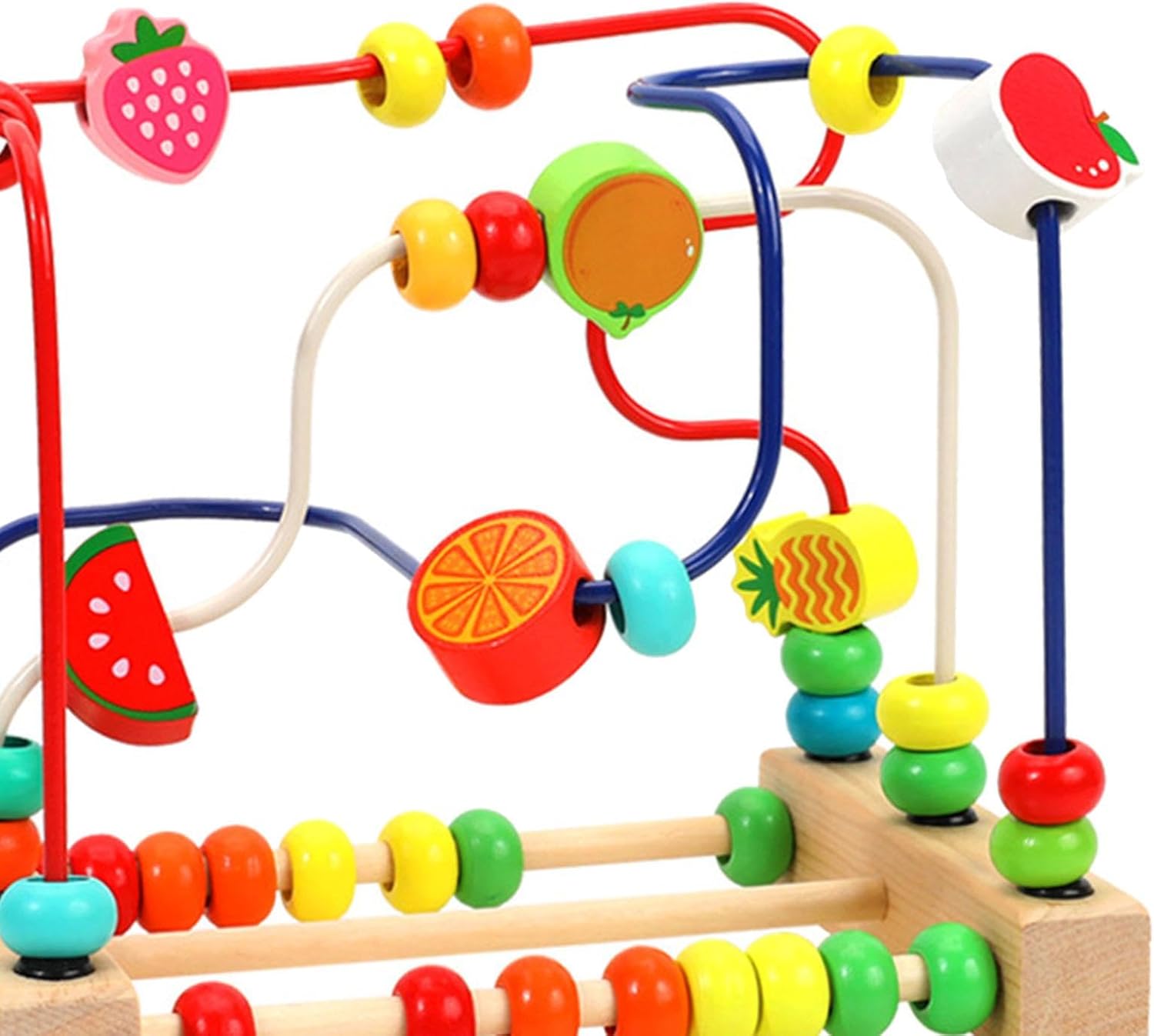 Labirint motricitate cu abac, Fructe, 3 ani