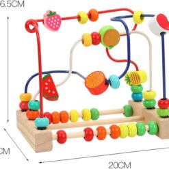 Labirint motricitate cu abac, Fructe, 3 ani