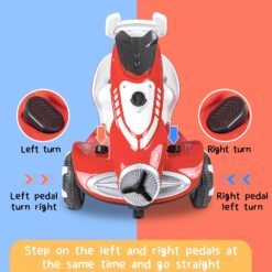 Masinuta electica, cu sunete, lumini si telecomanda, 1-4 ani, ROSU 01