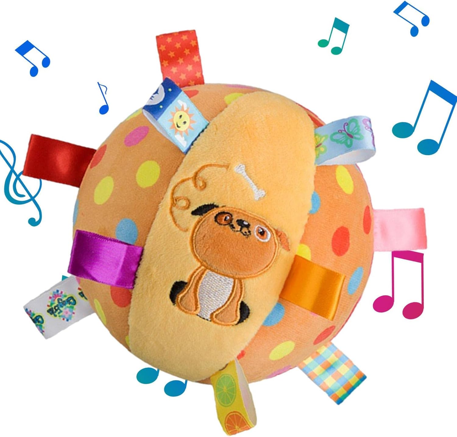 Minge moale si senzoriala pentru bebelusi, 15 cm, Material textil 01