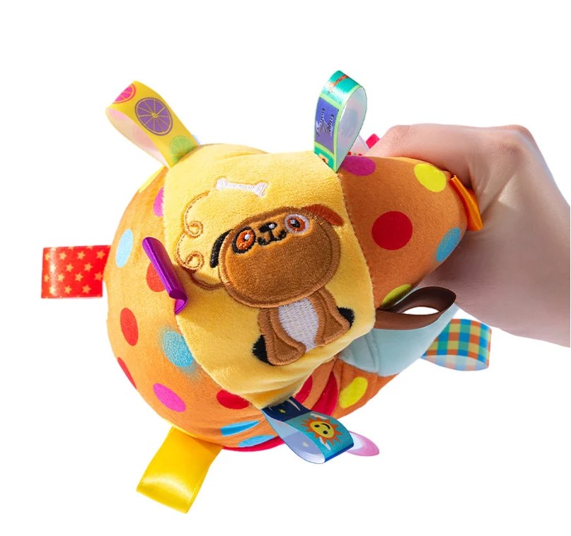 Minge moale si senzoriala pentru bebelusi, 15 cm, Material textil 01