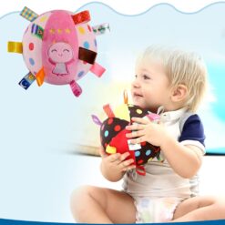 Minge moale si senzoriala pentru bebelusi, 15 cm, Roz 01