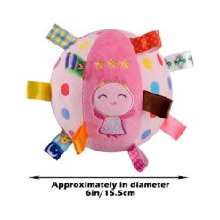 Minge moale si senzoriala pentru bebelusi, 15 cm, Roz 01