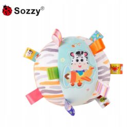 Minge moale si senzoriala pentru bebelusi, 15 cm, Zebra 01