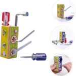 Mini Busy Board cu activitati, Insurubeaza si desurubeaza , 3 ani +