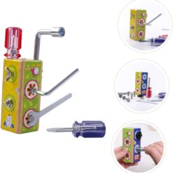 Mini Busy Board cu activitati, Insurubeaza si desurubeaza , 3 ani +