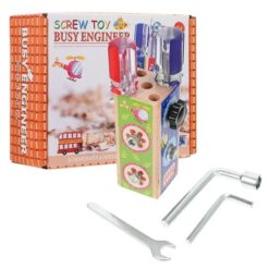 Mini Busy Board cu activitati, Insurubeaza si desurubeaza , 3 ani + 11