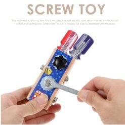 Mini Busy Board cu activitati, Insurubeaza si desurubeaza , 3 ani + 11