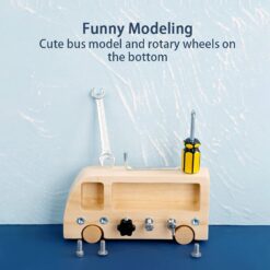 Mini Busy Board cu activitati, Insurubeaza si desurubeaza, 4 ani + 02