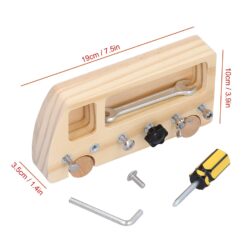Mini Busy Board cu activitati, Insurubeaza si desurubeaza, 4 ani + 02