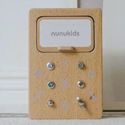 Mini Busy Board cu activitati insurubeaza si desurubeaza, NUNUKIDS, 3 ani + 001