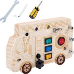 Mini Busy Board cu activitati insurubeaza si desurubeaza si Electricitatea, 3 ani +