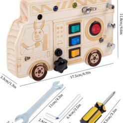 Mini Busy Board cu activitati insurubeaza si desurubeaza si Electricitatea, 3 ani + 01