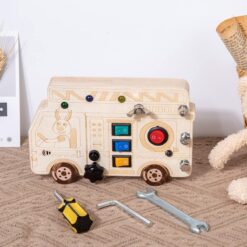 Mini Busy Board cu activitati insurubeaza si desurubeaza si Electricitatea, 3 ani + 01