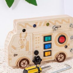 Mini Busy Board cu activitati insurubeaza si desurubeaza si Electricitatea, 3 ani + 01