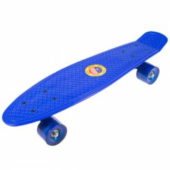 Penny board copii, Cauciuc Aluminiu, LED, Max 100 kg, 56 cm, Bluemarin 002