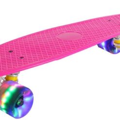Penny board copii cu lumini, Roz, 56 CM 01