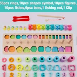 Puzzle, joc logaritmic, 5 in 1 activitati, 3 ani 01