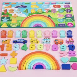 Puzzle, joc logaritmic montessori, 6 in 1 activitati, 3 ani 01