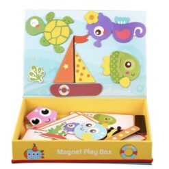Puzzle magnetic tip carte, Animale marine si alfabet, 3 ani+ 01