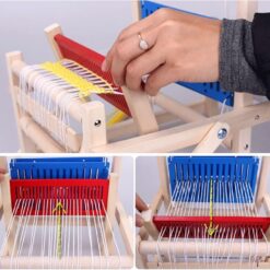 Razboi de tesut din lemn, joc dexteritate copii, 38 cm, 3 ani+