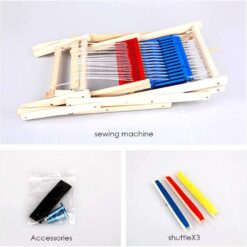 Razboi de tesut din lemn, joc dexteritate copii, 38 cm, 3 ani+