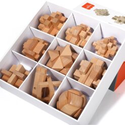 Set 9 jocuri logice din lemn - Incuietori Lu Ban, 3 ani+