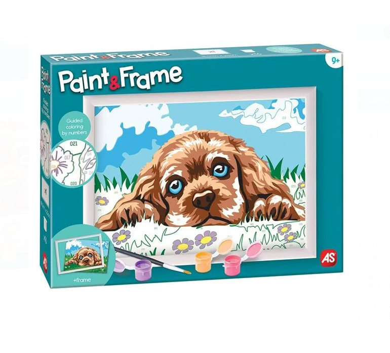 Set creativ, Pictura pe numere, Catelus, 9 ani+