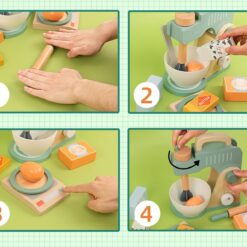 Set mixer din lemn cu accesorii pentru copii, 3 ANI 01