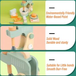 Set mixer din lemn cu accesorii pentru copii, 3 ANI 01