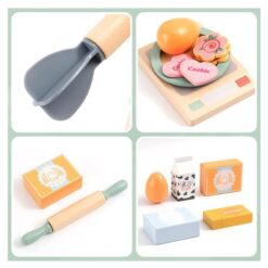 Set mixer din lemn cu accesorii pentru copii, 3 ANI 01