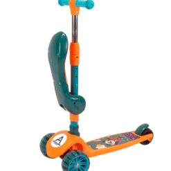 Trotineta 2 in 1, pliabila cu 3 roti si lumini, 2 ani+, Orange
