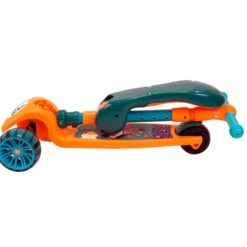 Trotineta 2 in 1, pliabila cu 3 roti si lumini, 2 ani+, Orange