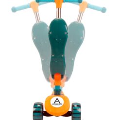 Trotineta 2 in 1, pliabila cu 3 roti si lumini, 2 ani+, Orange