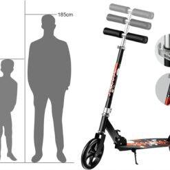 Trotineta, pliabila, reglabila cu 2 roti mari, Metalica, 3 ani+