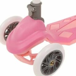 Trotineta pliabila, reglabila cu 3 roti din silicon, ROZ, 3 ani 06