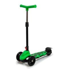 Trotineta pliabila, reglabila cu 3 roti din silicon, Verde, 3 ani 01
