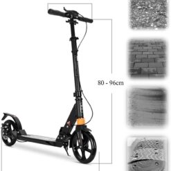 Trotineta, pliabila si reglabila cu suspensii pentru copii si adulti, greutate maxima 100 kg 01