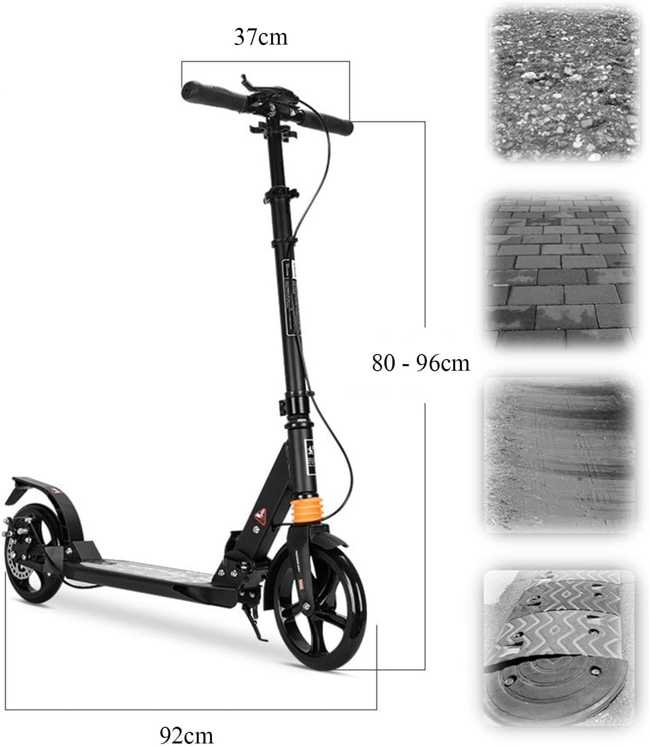 Trotineta, pliabila si reglabila cu suspensii pentru copii si adulti, greutate maxima 100 kg 01