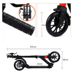 Trotineta, pliabila si reglabila cu suspensii pentru copii si adulti, greutate maxima 100 kg 01