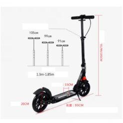 Trotineta, pliabila si reglabila cu suspensii pentru copii si adulti, greutate maxima 100 kg 01