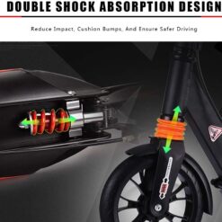 Trotineta, pliabila si reglabila cu suspensii pentru copii si adulti, greutate maxima 100 kg