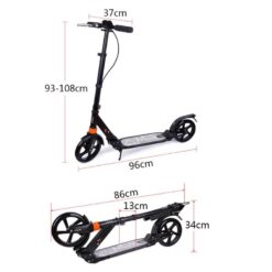 Trotineta, pliabila si reglabila cu suspensii pentru copii si adulti, greutate maxima 100 kg