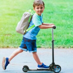 Trotineta reglabila cu 3 roti din silicon,Mov, 3 ani, 01