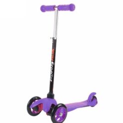 Trotineta reglabila cu 3 roti din silicon,Mov, 3 ani, 01
