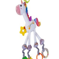 Jucarie senzoriala bebe cu elemente de dentitie si zornaitoare, Unicorn 0 luni+ 01
