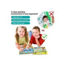 Carte de colorat cu apa, Animale marine, 3 ani