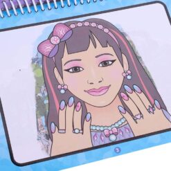 Carte de colorat cu apa, Machiaj si Manichiura 01