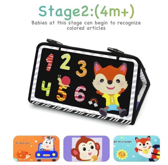 Carte senzoriala pentru bebelusi, 0-12 luni, Sozzy 01