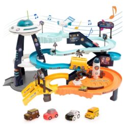 Circuit cu sunete, lumini, lift functional, 3 ani, Nava Spatiala 01